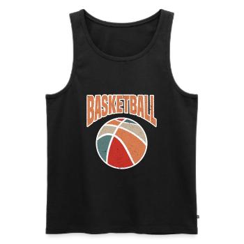 Basketball basketball hoop throwing basketball players - Men's Premium Organic Tank Top - black - Front - Michal (187cm)