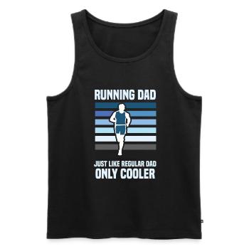 jogging jogger course course marathon en cours d'exécution - Débardeur bio Premium Homme - noir - Devant - Michal (187cm)