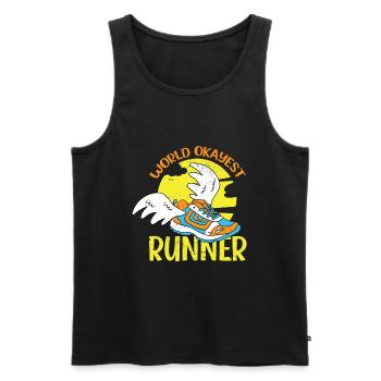 Jogging Jogger Race Race Marathon Running - Débardeur bio Premium Homme - noir - Devant - AI Model Male 178 light (178cm)