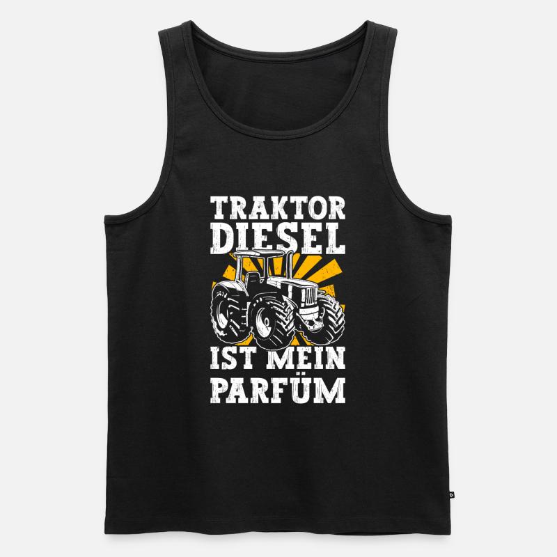 Traktor Trekker - Männer Premium Bio Tank Top - Schwarz