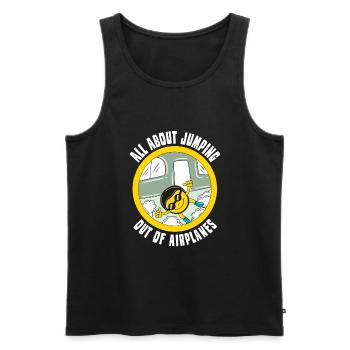 Fallschirmspringen Fallschirm Luftsport - Männer Premium Bio Tank Top - Schwarz - Vorne - Michal (187cm)