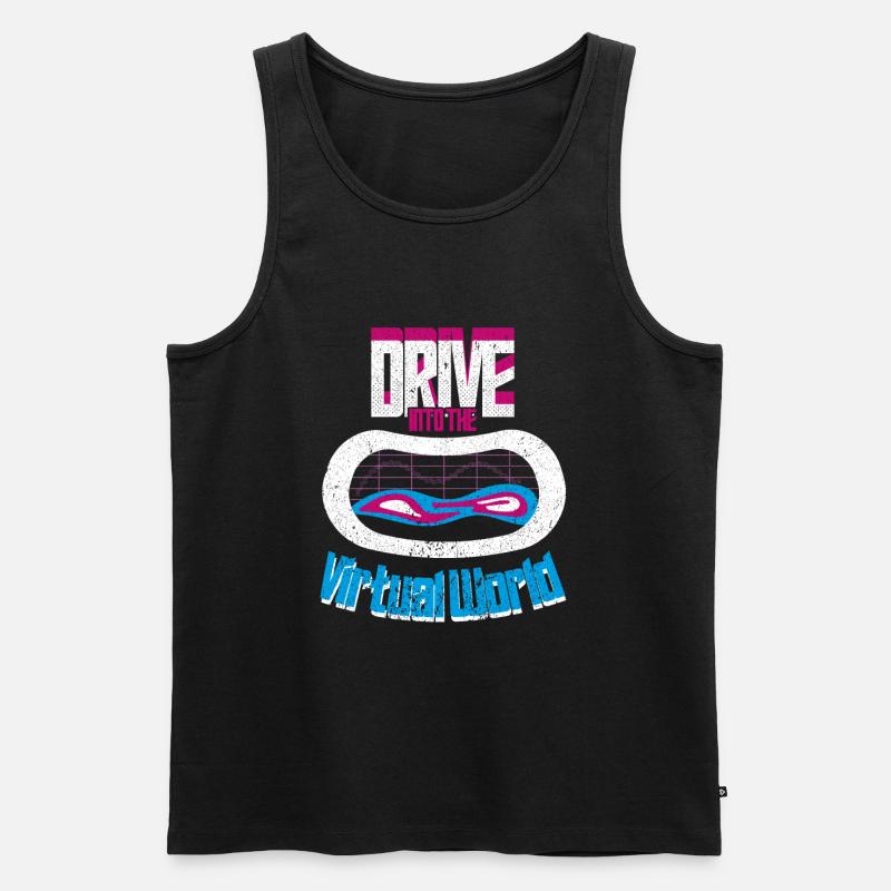 VR Brille Virtual Reality Gaming - Männer Premium Bio Tank Top - Schwarz