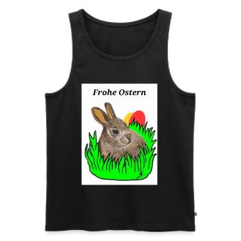 EG Hase I Tier I Osterhase I Urlaub I Geschenk - Männer Premium Bio Tank Top - Schwarz - Vorne - Michal (187cm)