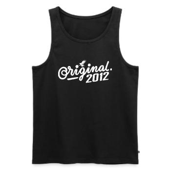 Original 2012 Geburtstagsgeschenk -Jahrgang 2012 - Männer Premium Bio Tank Top - Schwarz - Vorne - AI Model Male 178 light (178cm)