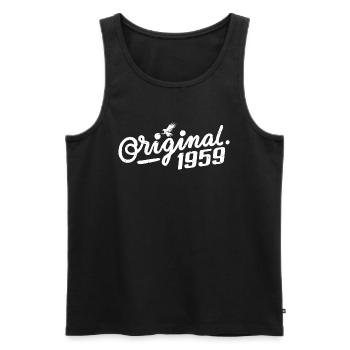Cadeau d’anniversaire original 1959 - Vintage 1959 - Débardeur bio Premium Homme - noir - Devant - Michal (187cm)