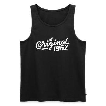 Original 1962 Geburtstagsgeschenk - Jahrgang 1962 - Männer Premium Bio Tank Top - Schwarz - Vorne - Michal (187cm)