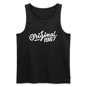 Original 1967 Birthday Gift - Vintage 1967 - Men's Premium Organic Tank Top - black - Front - Michal (187cm)