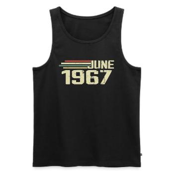 June 1967 Anniversary June 1967 June 1967 Birthday - Men's Premium Organic Tank Top - black - Front - Michal (187cm)