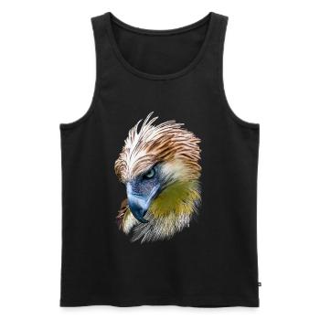 Adler - Männer Premium Bio Tank Top - Schwarz - Vorne - Michal (187cm)