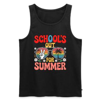 School’s Out For Summer Retro Summer Vibes - Débardeur bio Premium Homme - noir - Devant - AI Model Male 178 light (178cm)