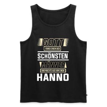 Hanno der schönste Mann von Gott geformt Design - Männer Premium Bio Tank Top - Schwarz - Vorne - Michal (187cm)