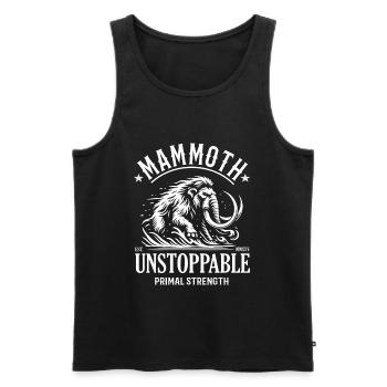 Mammoth Design – Primal Strength - Men's Premium Organic Tank Top - black - Front - AI Model Male 178 light (178cm)
