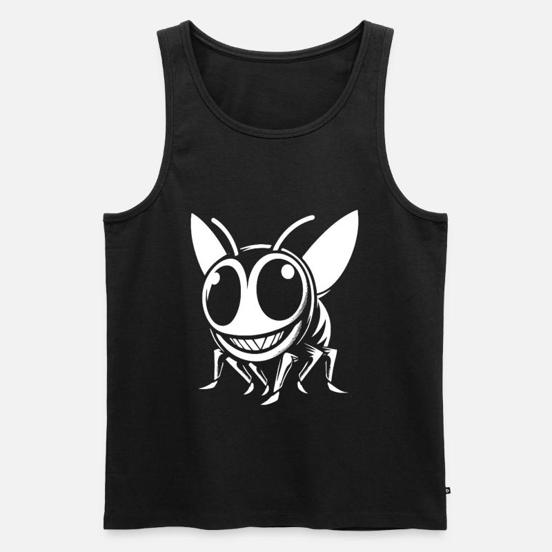 Funny Wasp Design – Comic Fun - Men's Premium Organic Tank Top - black