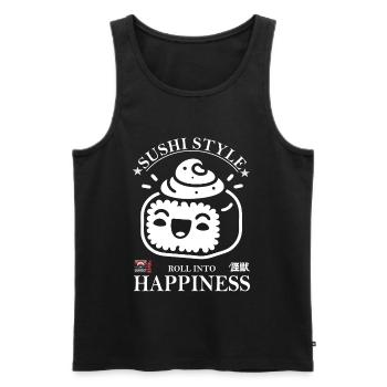 Sushi Style Design – Funny & Cute - Men's Premium Organic Tank Top - black - Front - AI Model Male 178 light (178cm)