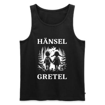 Hänsel & Gretel – Lustiges Comic Design - Männer Premium Bio Tank Top - Schwarz - Vorne - Michal (187cm)