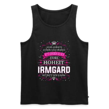 Eure Hoheit Irmgard betritt den Raum - Männer Premium Bio Tank Top - Schwarz - Vorne - Michal (187cm)