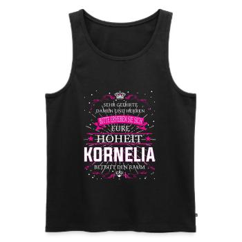 Eure Hoheit Kornelia betritt den Raum - Männer Premium Bio Tank Top - Schwarz - Vorne - Michal (187cm)