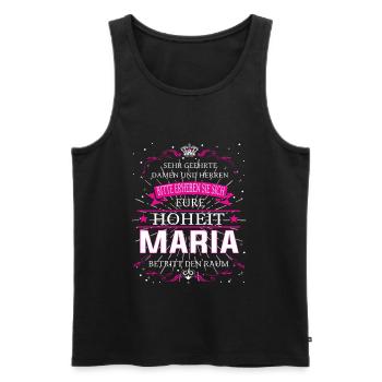 Eure Hoheit Maria betritt den Raum - Männer Premium Bio Tank Top - Schwarz - Vorne - Michal (187cm)