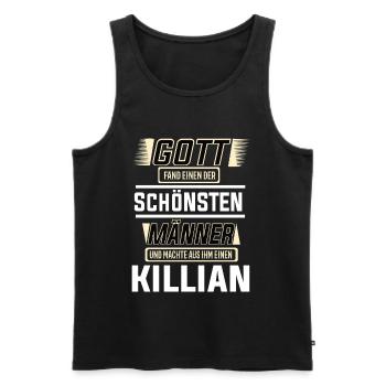 Killian der schönste Mann von Gott geformt Design - Männer Premium Bio Tank Top - Schwarz - Vorne - AI Model Male 178 light (178cm)