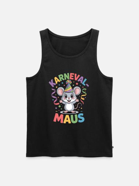 Karnevals Maus Fasching Kostüm - Männer Premium Bio Tank Top - Schwarz