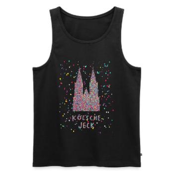 Cologne Jeck Cologne Cathedral Carnival Confetti - Men's Premium Organic Tank Top - black - Front - AI Model Male 178 light (178cm)