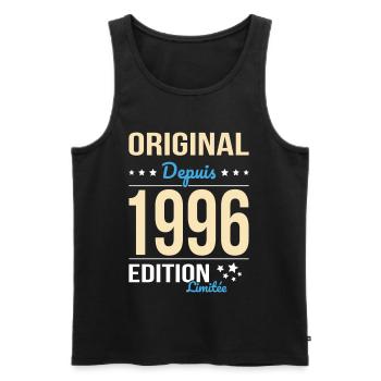 Original seit 1996 – 30-jähriges Jubiläum - Männer Premium Bio Tank Top - Schwarz - Vorne - Michal (187cm)