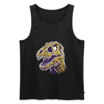 Artistic Dinosaur T-Rex Skull - Men's Premium Organic Tank Top - black - Front - AI Model Male 178 light (178cm)