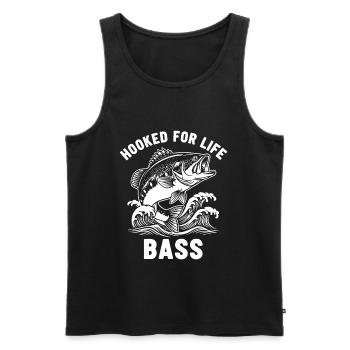 Passion Fishing River White Bar - Men's Premium Organic Tank Top - black - Front - AI Model Male 178 light (178cm)