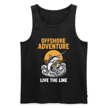 Pêche Mer Espadon Offshore Adventure - Débardeur bio Premium Homme - noir - Devant - Michal (187cm)