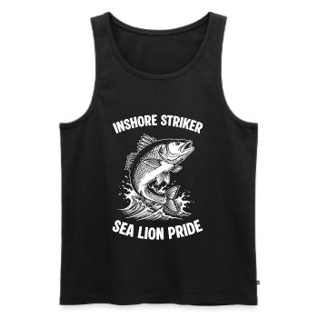 Sea Fishing Bar Sea Barbar Wolf Striker - Männer Premium Bio Tank Top - Schwarz - Vorne - AI Model Male 178 light (178cm)