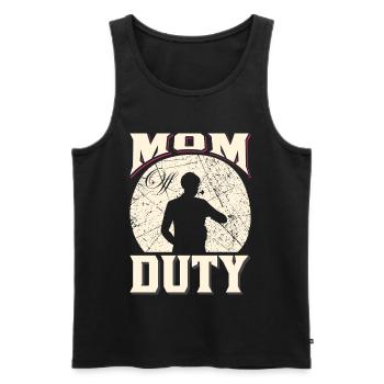 Mama außer Dienst Lustig, entspann dich - Männer Premium Bio Tank Top - Schwarz - Vorne - AI Model Male 178 light (178cm)