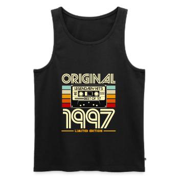 Original 1997 Retro Heritage - Men's Premium Organic Tank Top - black - Front - AI Model Male 178 light (178cm)