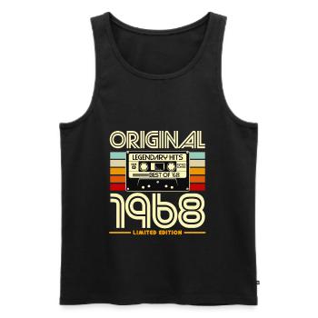 Originale limitierte Ausgabe von 1968 - Männer Premium Bio Tank Top - Schwarz - Vorne - Michal (187cm)