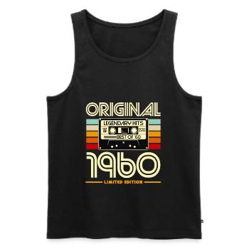 Original 1960 Limited Edition - Men's Premium Organic Tank Top - black - Front - AI Model Male 178 light (178cm)