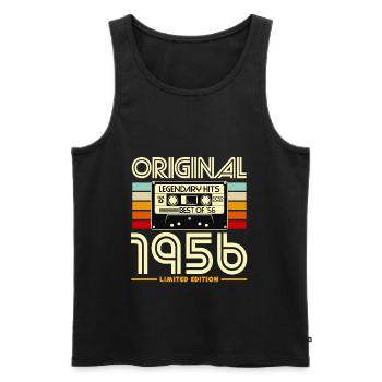 Original 1956 Cassette Rétro Héritage - Débardeur bio Premium Homme - noir - Devant - Michal (187cm)