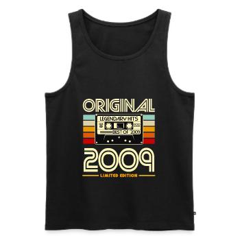 Cassette Retro 2009 Edition - Men's Premium Organic Tank Top - black - Front - AI Model Male 178 light (178cm)