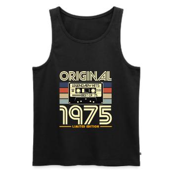 1975 Limited Edition Cassette - Men's Premium Organic Tank Top - black - Front - Michal (187cm)