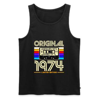 Original 1974 Limited Edition - Débardeur bio Premium Homme - noir - Devant - Michal (187cm)