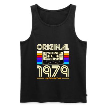 Original 1979 Edition Vintage - Débardeur bio Premium Homme - noir - Devant - Michal (187cm)