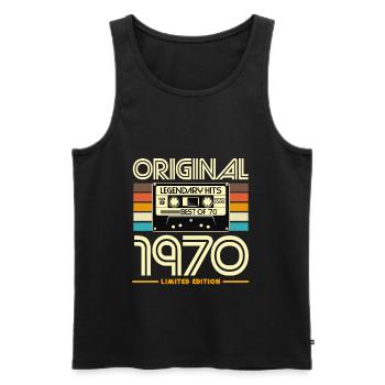Original 1970 Édition Limitée - Débardeur bio Premium Homme - noir - Devant - Michal (187cm)