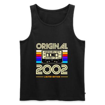 Original 2002 Cassette Retro - Men's Premium Organic Tank Top - black - Front - Michal (187cm)