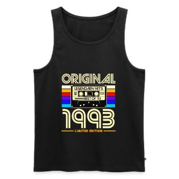 Original 1993 Limited Edition - Men's Premium Organic Tank Top - black - Front - AI Model Male 178 light (178cm)