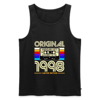 Legendary Cassette 1998 Limited Edition - Männer Premium Bio Tank Top - Schwarz - Vorne - AI Model Male 178 light (178cm)