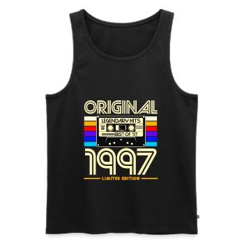 Original 1997 Hits Cassette Rétro - Débardeur bio Premium Homme - noir - Devant - Michal (187cm)