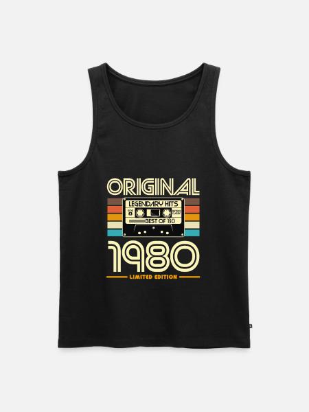 Cassette Retro 1980s Édition Limitée - Débardeur bio Premium Homme - noir