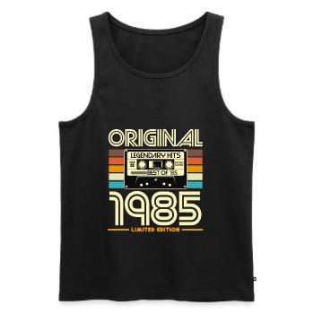 Original 1985 Limited Edition - Débardeur bio Premium Homme - noir - Devant - Michal (187cm)