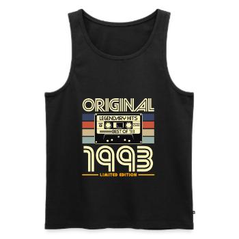 Originale Retro-Hits von 1993 - Männer Premium Bio Tank Top - Schwarz - Vorne - Michal (187cm)