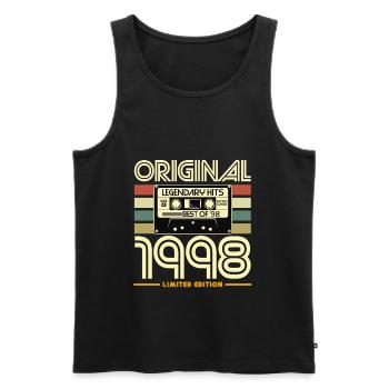 Original 1998 Retro Cassette Limited - Débardeur bio Premium Homme - noir - Devant - Michal (187cm)