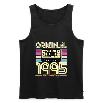 Original 1995 Edition Cassette Retro - Débardeur bio Premium Homme - noir - Devant - Michal (187cm)