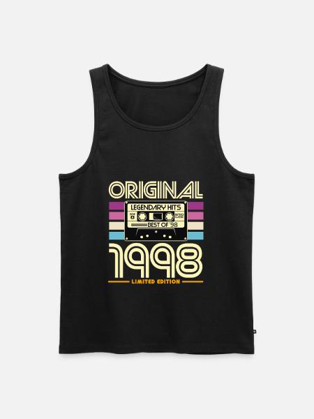 Originale limitierte Kassette von 1998 - Männer Premium Bio Tank Top - Schwarz